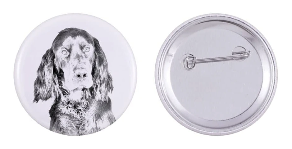 Scottish Setter, Gordon Setter - nåla med din hund, lägg till ditt eget foto, Art-Dog varumärke