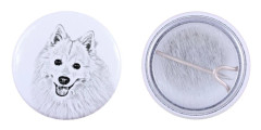 Japanese Spitz - nåla med din hund, lägg till ditt eget foto, Art-Dog varumärke
