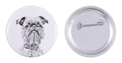Bryssel Griffon, Griffon bruxellois - nåla med din hund, lägg till ditt eget foto, Art-Dog varumärke