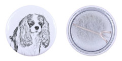 Cavalier King Charles Spaniel - nåla med din hund, lägg till ditt eget foto, Art-Dog varumärke