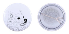 American Eskimo Dog, American Spitz - fäst med din hund, lägg till ditt eget foto, Art-Dog varumärke