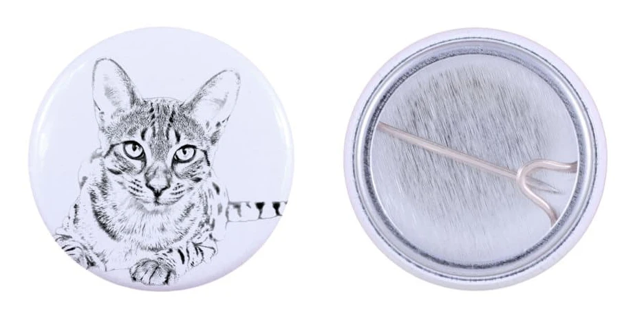 Egyptisk Mau-katt - ryggsäcksdekoration, personlig pin, perfekt pryl för Art-Dog djurälskare