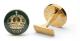 Manschettknappar The Crown, Racing Green & Gold