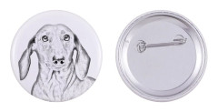 Trådhårig tax - nåla med din hund, lägg till ditt eget foto, Art-Dog varumärke