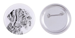 German Wirehaired Pointer, Drahthaar - nåla med din hund, lägg till ditt eget foto, Art-Dog varumärke