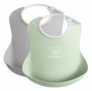 BabyBjörn - Haklapp, 2-pack - Grå/Blekgrön