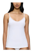 Triumph Feel Of Cotton Spaghetti Top Vit bomull 40 Dam