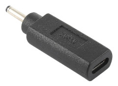 Datortillbehör ställer in usb-c type-c hona till 3,0x1,0 mm hankontakt med den manliga kontakten