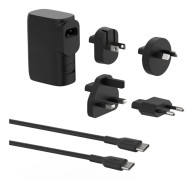 Belkin BoostCharge - Strömbank/strömadapter - 5000 mAh - 25 Watt - Fast Charge, PD 3.0 - 2 utdatakontakter (USB, 24 pin USB-C) - svart