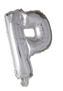 Folieballong med bokstäver i silver 41 cm