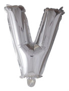 Folieballong med bokstäver i silver 41 cm