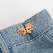 Rhinestone Wing Jeans Midjestrammare (5 par)