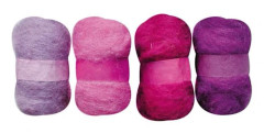 Kardad ull - Lila toner - 4 ark à 20 g - L'Univers de Piwi