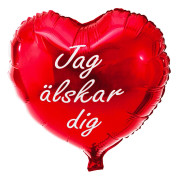 Folieballong Hjärta - Jag Älskar Dig - Ballong - 45cm