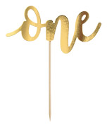 One Gold Cake Topper 1st