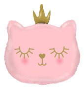 Folieballong Rosa Katt Prinsessa