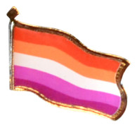 Pinflagga Pride Lesbian
