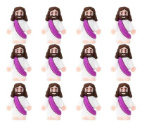 12/48 st Mini Jesusfigurer PVC Frälsaren Jesus Figur Modell Staty Skulptur Skrivbordsdekoration Påskpynt Julfestivalpresent Jikaix[HK] Lila