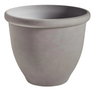 Blomkruka Planteringskärl Massiv Grå Stenblandning Polyresin Matt Vänderbeständig Rund ⌀ 49 cm Allväder