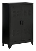 Svart Sideboard Arkivskåp med Lamelldörrar