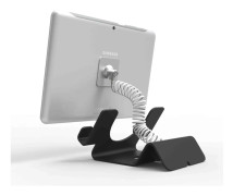 Compulocks Universal Tablet Holder - Keyed Coiled Cable Lock - Black