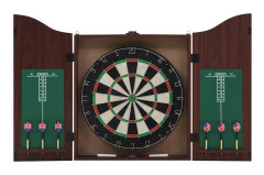 vidaXL Professionell darttavla sisal med skåp och 6 pilar