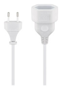 Goobay Förlängningskabel Europlug, 2 m, vit Europlug (typ C, CEE 7/16) > Europeiskt uttag