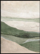 Malerifabrikken - Design Målning / Green Field / 90x120 Cm / Svart ram - Grön - Tavlor - Från Homeroom