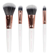 Brushworks White & Gold Travel Makeup Brush Set
