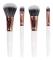 Brushworks White & Gold Travel Makeup Brush Set