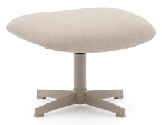 KAVE HOME Teryl fotpall, rektangulär - beige chenille och grå metall (58x42,5)