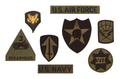 Rothco Assorterade militärmärken Oliv, Grön