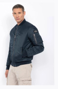 Schott Recycled Nylon MA-1 Bomber Jacket Blå