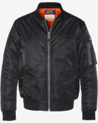 Schott Recycled Nylon MA-1 Bomber Jacket Svart