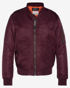 Schott Recycled Nylon MA-1 Bomber Jacket Bordeaux