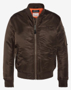 Schott Recycled Nylon MA-1 Bomber Jacket Brun