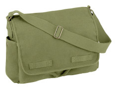 Rothco Vintage Canvas Axelremsväska Oliv, Grön