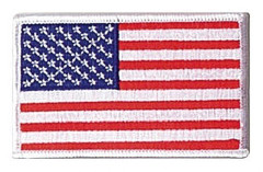 Rothco broderad USA-flagga 5x7,5cm för påstrykning eller påsyning Röd