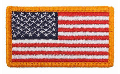 Rothco broderad USA-flagga 5x7,5cm för påstrykning eller påsyning Röd
