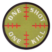 Rothco Moral Patch - "Ett skott, ett skott, ett skott Oliv, Grön