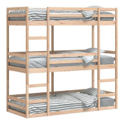 Våningssäng 3 våningar 75x190 cm massiv furu