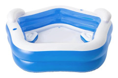 Uppblåsbar plaskpool för barn Bestway 54153 575 L (213 x 207 x 69 cm)