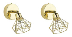 Vägglampor Metall Guld 16 cm Geometriska Justerbara Moderna Lampskärmar