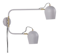 Alvarita Vägglampa E27 - Ljusgrå