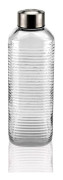 Vattenflaska Versa Transparent Glas Aluminium 1 L 8,3 x 23,5 x 8,3 cm