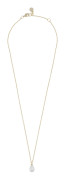 Snö of Sweden Lucy Drop Pendant Necklace Gold White 45 cm