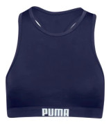 Puma Swim Women Racerback Top, Navy, M, Bikinis
