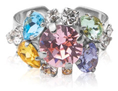 Caroline Svedbom - Molly Ring Rhodium Dreamscape Combo