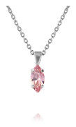 Caroline Svedbom - Petite Navette Necklace Rhodium Light Rose