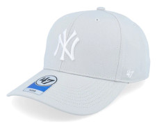 47 Brand - MLB Grå adjustable Keps - Kids New York Yankees Raised Basic Mvp Grey Adjustable @ Hatstore